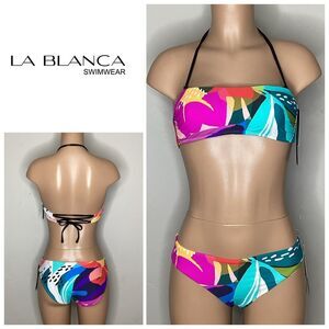 New. La Blanca multicolored bikini set. Small. Retails $144